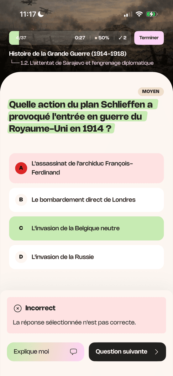 Des quiz qui ciblent ses lacunes
